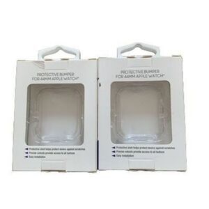 2 WITHit Clear Protective Bumpers For 44MM Apple Watch